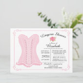 モダン&おもしろいランジェリーブライダルシャワー招待 招待状 (スタンド正面)