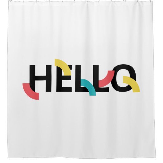 モダン,おもしろい, よくはしゃぐ,カラフルデザイン シャワーカーテン (正面)