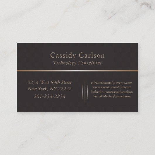 モダン&お洒落イニシャルモノグラム汎用 名刺 (裏面)