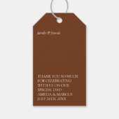 モダン&お洒落タイポグラフィカップルのシャワー ギフトタグ (正面)