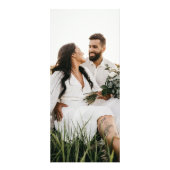 モダン&お洒落タイポグラフィ結婚のメニュー ラックカード (裏面)