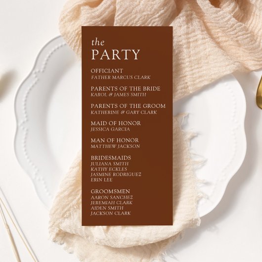 モダン&お洒落タイポグラフィ結婚式 プログラム