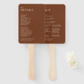 モダン&お洒落タイポグラフィ結婚式 プログラム ハンドファン (正面&裏面)