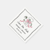 モダン&お洒落マルティーニ手描き結婚の スタンダードカクテルナプキン (角)