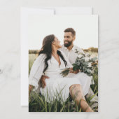 モダン&お洒落結婚の救日付 招待状 (裏面)