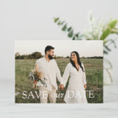 モダン&お洒落結婚の救日付 招待状 (スタンド正面)