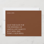 モダン&お洒落結婚の救日付 招待状 (裏面)