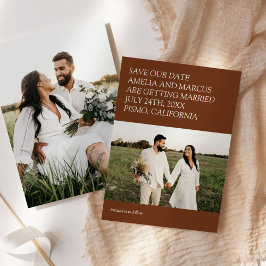 モダン&お洒落結婚の救日付 招待状