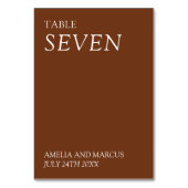 モダン&お洒落結婚タイポグラフィ テーブルナンバー (裏面)