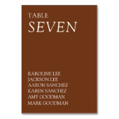 モダン&お洒落結婚タイポグラフィ テーブルナンバー (裏面)