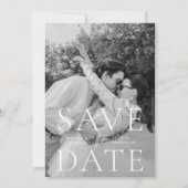 モダン、お洒落&クラシックFlat日付カードを保存 セーブザデート (正面)