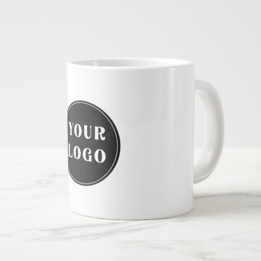 モダン、お洒落、スタイリッシュ、カスタマイズ可能 ジャンボコーヒーマグカップ (正面右)