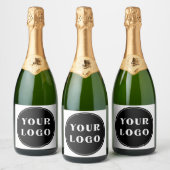 モダン、お洒落、スタイリッシュ、カスタマイズ可能 スパークリングワインラベル (ボトル)