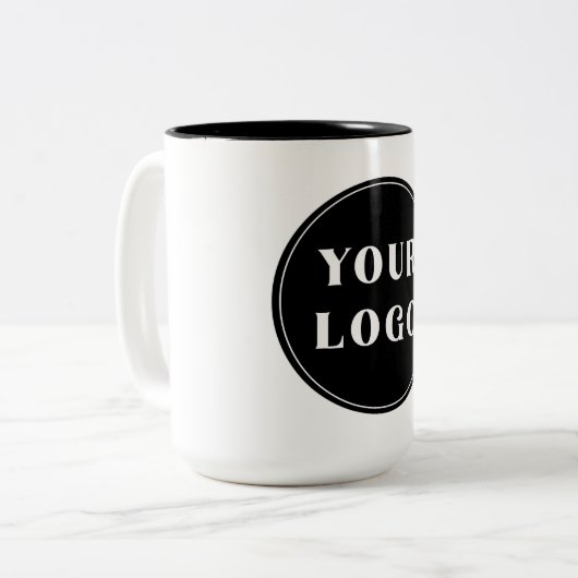 モダン、お洒落、スタイリッシュ、カスタマイズ可能 ツートーンマグカップ (正面左)