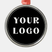 モダン、お洒落、スタイリッシュ、カスタマイズ可能 メタルオーナメント (正面)