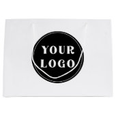 モダン、お洒落、スタイリッシュ、カスタマイズ可能 ラージペーパーバッグ (正面)