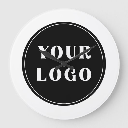 モダン、お洒落、スタイリッシュ、カスタマイズ可能 ラージ壁時計 (正面)