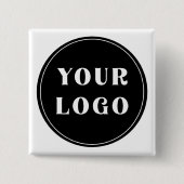 モダン、お洒落、スタイリッシュ、カスタマイズ可能 缶バッジ (正面)