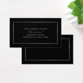 モダン&お洒落、ブラック&シルバー、無料ドリンクチケット (デスク)