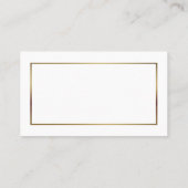 モダン&お洒落、白と金ゴールド、 ロイヤリティカード (裏面)