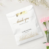 モダン お越しいただきありがとう ゴールド コンフェッティ 誕生日 フェイバーバッグ (封をした状態)