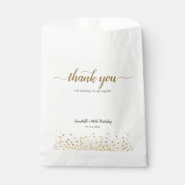 モダン お越しいただきありがとう ゴールド コンフェッティ 誕生日 フェイバーバッグ