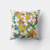 モダン,からし黄色,ティール(緑がかった色),緑,白 クッション (裏面)