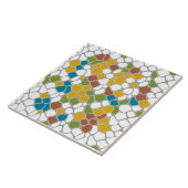 モダン,からし黄色,ティール(緑がかった色),緑,白 タイル (側面)