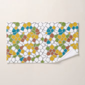 モダン,からし黄色,ティール(緑がかった色),緑,白 バスタオルセット (ハンドタオル)