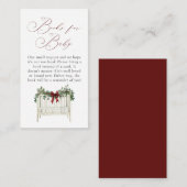 モダン かわいい エレガントな サンタベイビー ベイビーシャワー エンクロージャーカード (正面/裏面)