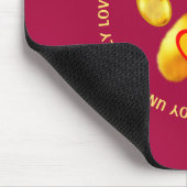 モダン かわいい ゴールドの肉球 マウスパッド (コーナー)