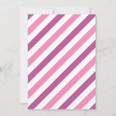 モダン かわいい ピンクの女の子の誕生日 - 4歳の誕生日 招待状 (裏面)