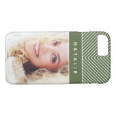 モダン、はっきりしたで、写実的で幾何学的なストライブ柄は個人化なります Case-Mate iPhoneケース (裏面(横))