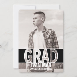 モダン、はっきりしたな卒業の発表 招待状