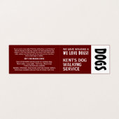 モダン、はっきりしたドッグウォーカーサービスの詳細 名刺 (外部フラット)