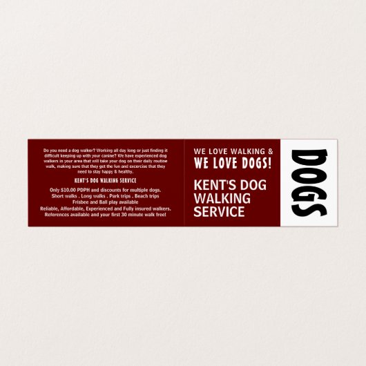 モダン、はっきりしたドッグウォーカーサービスの詳細 名刺 (外部フラット)
