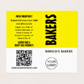 モダン、はっきりしたベーカリーストア詳細 名刺 (外部フラット)