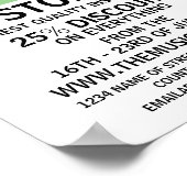 モダン、はっきりしたミュージカル楽器ストア ポスター (角)