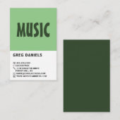 モダン、はっきりしたミュージカル楽器ストア 名刺 (正面/裏面)