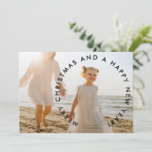 モダン&はっきりしたメリークリスマスの新年の写真 シーズンカード (スタンド正面)