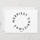 モダン&はっきりしたメリークリスマスの新年の写真 シーズンカード (裏面)