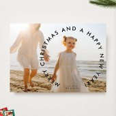 モダン&はっきりしたメリークリスマスの新年の写真 シーズンカード