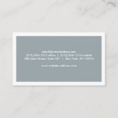 モダン & -はっきりした石板/白 名刺 (裏面)
