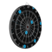 モダン,よくはしゃぐおもしろい，かわいい青いボールのパターン ダーツボード (正面左)