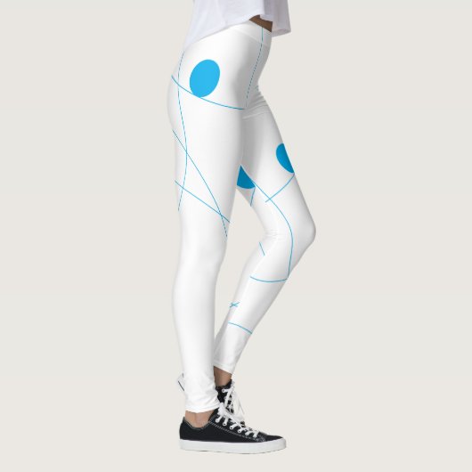 モダン,よくはしゃぐおもしろい,かわいい青いボールのパターン レギンス (右)