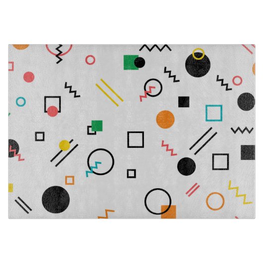 モダン,よくはしゃぐ,カッコいい,トレンディー，メンフィス幾何学的 カッティングボード (正面)