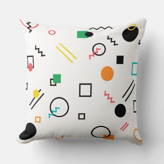 モダン,よくはしゃぐ,カッコいい,トレンディー，メンフィス幾何学的 クッション (正面)