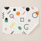 モダン,よくはしゃぐ,カッコいい,トレンディー，メンフィス幾何学的 シェルパブランケット (正面(横))