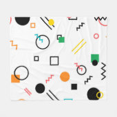 モダン,よくはしゃぐ,カッコいい,トレンディー,メンフィス幾何学的 フリースブランケット (正面(横))