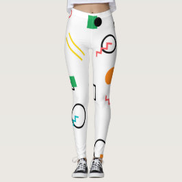 モダン,よくはしゃぐ,カッコいい,トレンディー,メンフィス幾何学的 レギンス